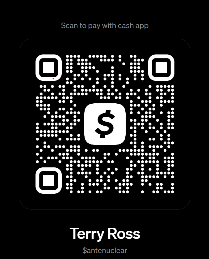 Cash App QR code for Terry Ross, $antenuclear
